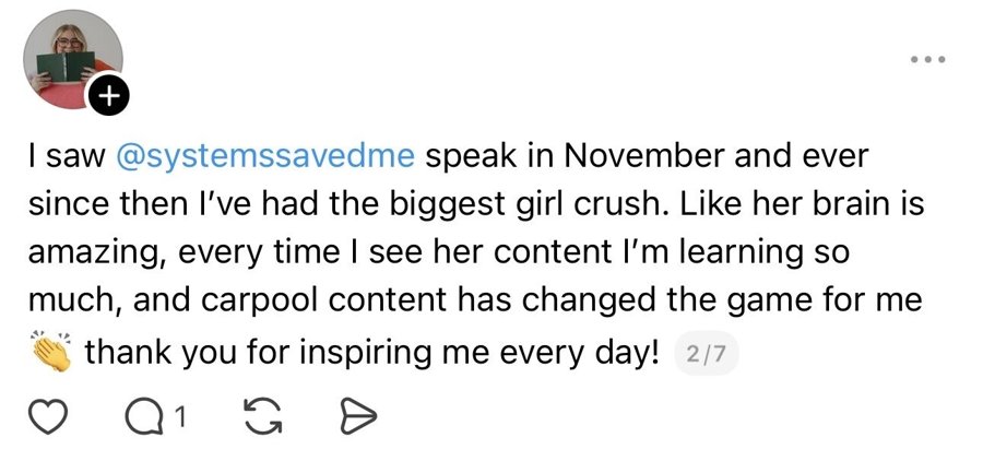 Threads post: Carpool Content has changed the game